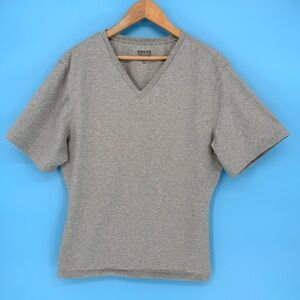 SPANX Men's Cotton Compression Undershirt Gray V-Neck Slimming Base Layer XXL